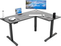 VIVO Electric Corner 63 x 47 inch L-Shaped Standing Desk, Memory Height