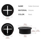 Desk Grommet, 1 Inch Flexible Rubber Grommets, Silicone Cable Cord Grommet Wire - Image 2