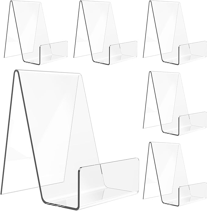 Aredpoook 6 Pack Acrylic Book Stand, Book Display Holder, Display Stand by Aredpoook