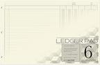 BookFactory Ledger Pad/Large 6 Column Accounting Ledger Columnar Pads by BookFactory
