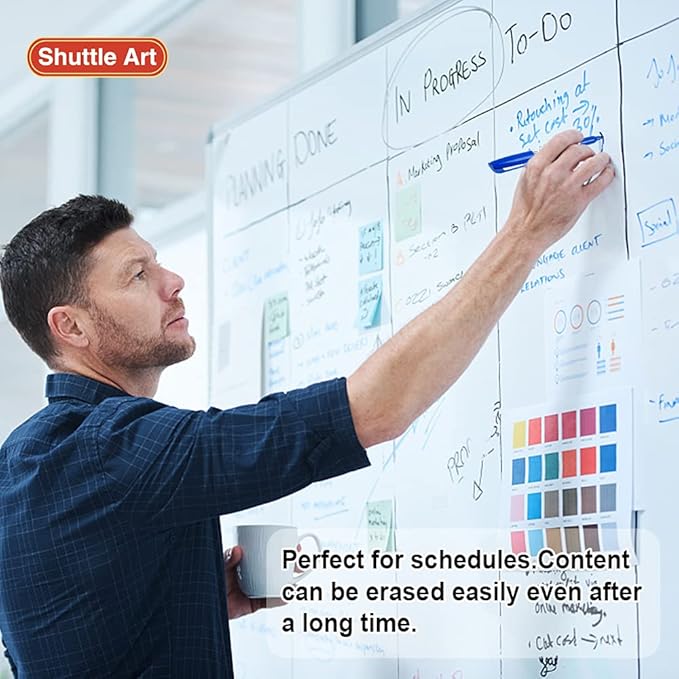 Shuttle Art Wet Erase Markers, 15 Pack Blue 1mm Fine Tip Smudge-Free Markers - Image 7
