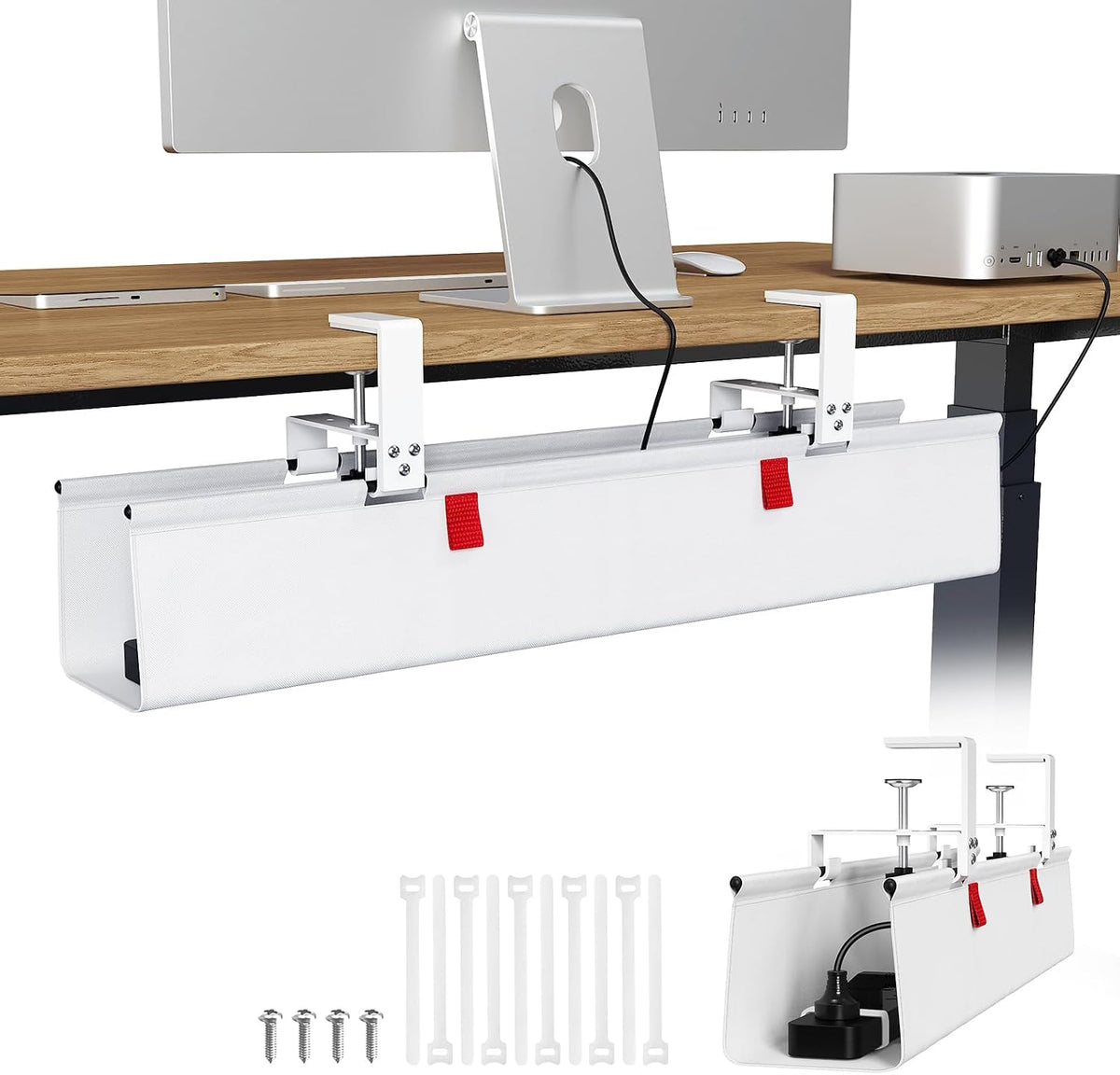KEEGH No Drill Under Desk Cable Management Tray