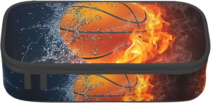 Cool Basketball Ball Pencil Case Big Capacity Storage Pencil Pouch Stationery - Image 2