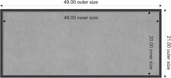 Amanti Art Black Framed Magnetic Board 21x49 Oversize Vision Board - Image 4