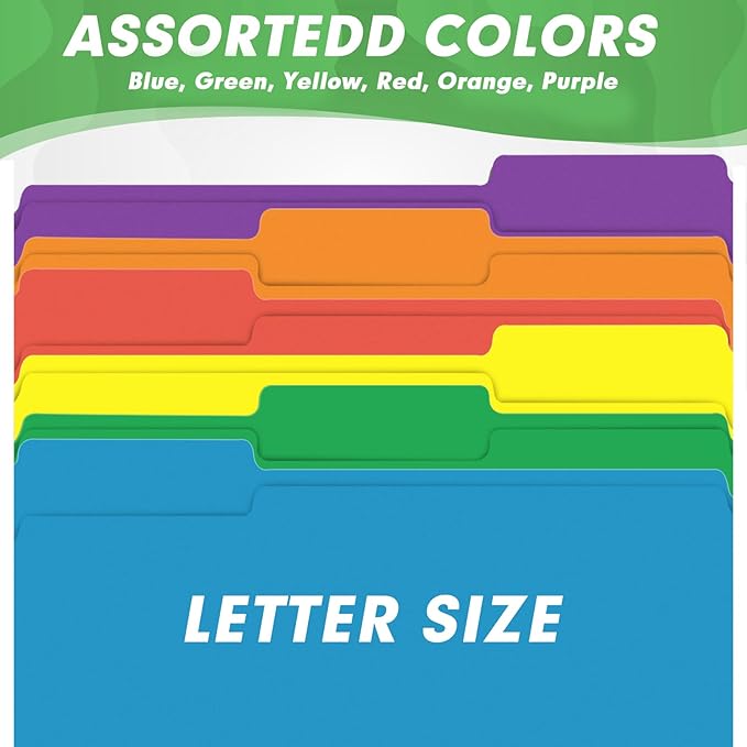 File Folder, HERKKA 30 Pack 1/3 Cut Tab File Folders, Colored File Folders - Image 5
