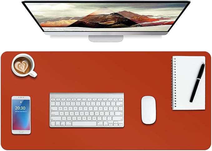 Boutilon Leather Desk Pad Protector, Non-Slip Mouse Pad, Laptop Desk Pad by Boutilon