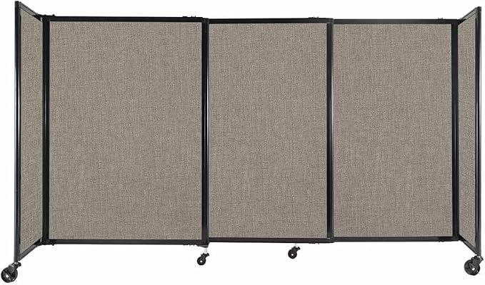 Versare Straightwall Sliding Portable Wall Partition | Freestanding Office by VERSARE