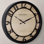 Presentime & Co 13" Farmhouse Series Wall Clock, Quartz Movement, Shiplap Style - Image 2