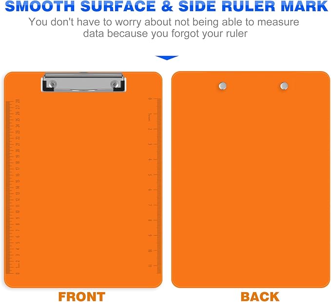 HERKKA 15 Pack Plastic Clipboards, A4 Letter Size, 12.5 x 9 Inch - Image 4