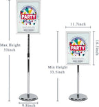 VAIIGO Pedestal Poster Stand, Adjustable Aluminum 11 x 17 Floor Standing Holder - Image 3