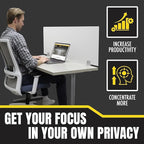 OBEX Frosted Acrylic Desk Mounted Privacy Panel - Image 5