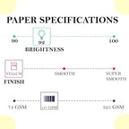 Print It - Vellum Bristol Colored Cardstock Cover Paper, 67 Lb, 8.5" X 11” - Image 3