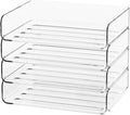 FANXIYQ 4-Tier Acrylic Paper Tray Organizer by Unknown