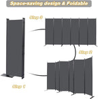 CHOSENM Room Divider, 6 Panel Folding Privacy Screens - Image 5