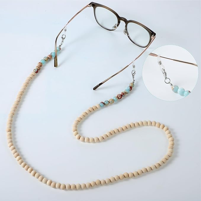 Teacher Lanyard with ID Holder Cute Wooden Beaded Lanyards - Image 3