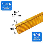 SimCos 18 Gauge 1/4" Narrow Crown Staples, Galvanized Upholstery Staples - Image 2
