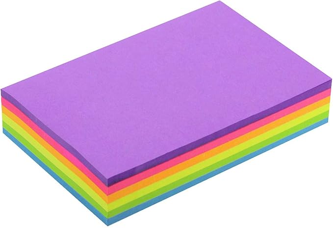Early Buy Sticky Notes 6 Bright Color 6 Pads Self-Stick Notes 4 in x 6 in - Image 4