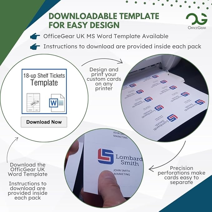 OfficeGear Shelf Edge Barcode Price Ticket Labels 18-up 30x105mm Custom - Image 5
