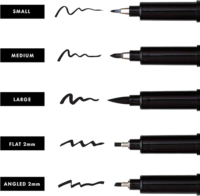 Craft 'n' Beyond Calligraphy Brush Pens Pack of 5 Markers - Image 5