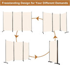 Room Divider 6FT Folding Privacy Screens, 3 Panel Partition Room Dividers - Image 5