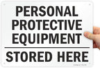 SmartSign "Personal Protective Equipment, Stored Here" Sign | 10" x 14" Plastic - Image 2