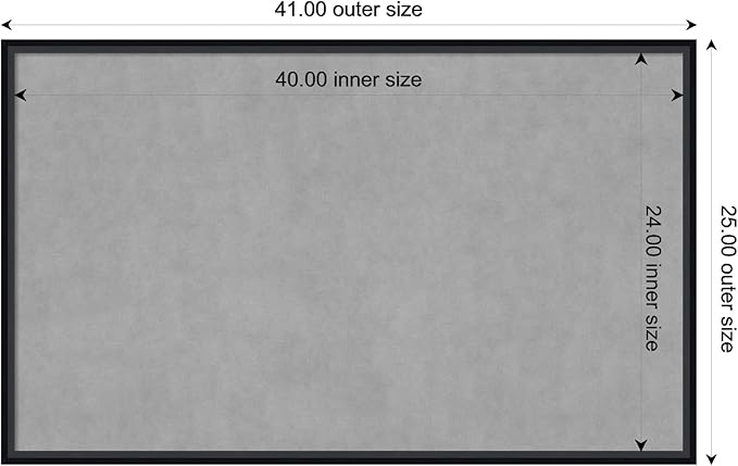 Amanti Art Black Framed Magnetic Board 25x41 Large Vision Board - Image 4