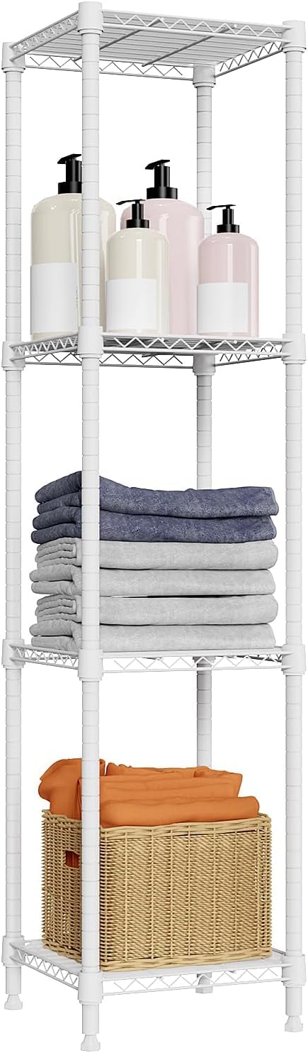 M MZG 480 lbs Storage Shelves 4 Tier Shelving Units by MEIGAOPLASTICANDMETALHKCOLIMITED