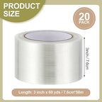 Treela 20 Rolls Strapping Tape 3 Inch X 60 Yards 5.5 Mil Fiberglass Filament - Image 2