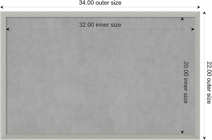 Amanti Art Silver Framed Magnetic Board 22x34 Large Vision Board - Image 3