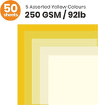 Yellow Colored Cardstock Thick Paper 50 Sheets, 8.5" x 11" Heavyweight 92lb - Image 2