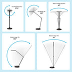 vari led studio lamp – white on a desk or shelf