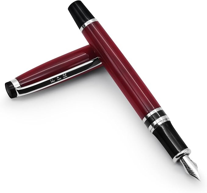 FPR Ambassador Ultra Flex Nib Fountain Pen Set, Burgundy by FountainPenRevolution