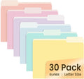 SUNEE File Folders, 30 Pack Manilla Folders 8.5 x 11, Colored File Folders Home by SUNEE