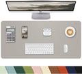 Small Leather Desk Mat, Mouse Pad, Laptop Mat, Non-Slip PU Leather Blotter by cebowa