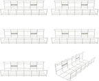 Under Desk Cable Management- 6 Pack Cord Organizer. Metal Wire Cable Management by Coyacool