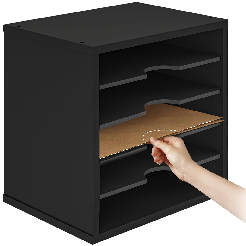 ballucci 5-tier file organizer for desk, wooden mail, package contents