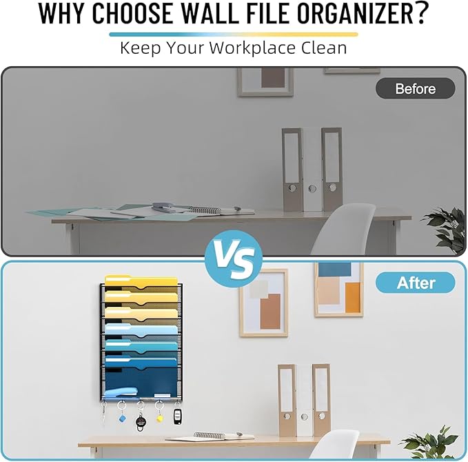 SUPEASY 7-Tier Wall File Holder Organizer - Image 7