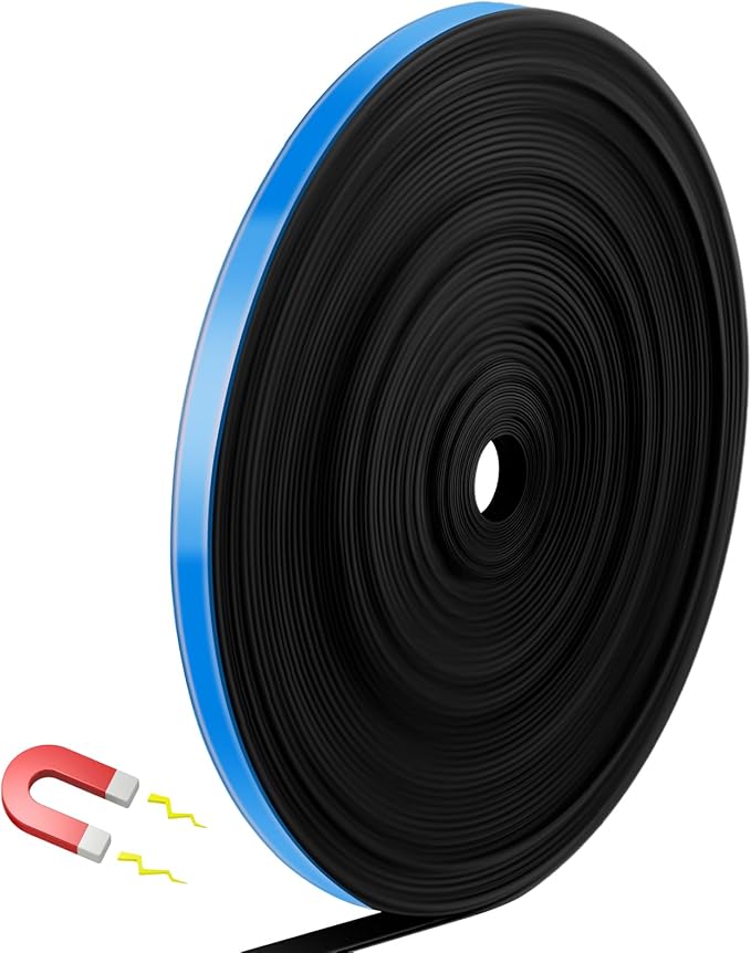 AmazingSpark Magnetic Tape Roll Thin Strips, 0.39 Inch x 66 Feet Magnetic Board by Unknown