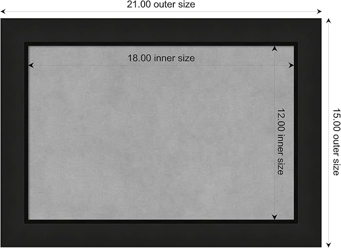 Amanti Art Black Framed Magnetic Board 15x21 Small Vision Board - Image 4