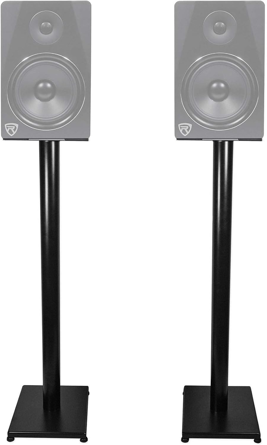 Rockville RS37B V2 Pair 37" Steel Bookshelf Speaker/Studio Monitor Stands