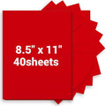 Cardstock 8.5 x 11, Thick Printer Paper 75 lb/200 gsm, 40 Sheets Card Stock Red by Glyanlee