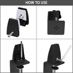 Heavy Duty Sneeze Guard Clamp For 0.1" to 1" Thick Panel, Desk Partition - Image 4