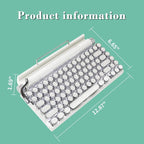 Adventurers Retro Typewriter Keyboard, 75% Layout 83 Keys Wireless Keyboard - Image 6
