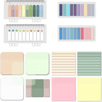 BAYTORY 1300 Sheets Pastel Transparent Sticky Notes, Self-Adhesive Translucent by BAYTORY
