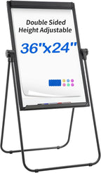 DexBoard U-Stand Whiteboard Easel-36x24 inches Double Sided Magnetic Dry Erase by DexBoard