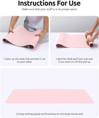 YSAGi Leather Desk Protector, Office Mat, Large Mouse Mat, Non-Slip PU Leather - Image 9