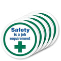 SmartSign Safety is a Job Requirement Pack of 5 Hard Hat Labels | by SmartSign