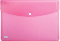 Elba Wallets, Urban A4, Rounded Corners, snap Closure, Pack of 5, Plastic, Translucent, Assorted a5 Pink