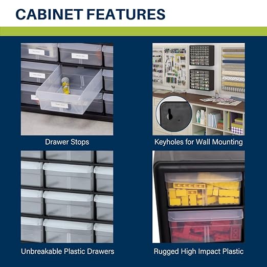 Akro-Mils 24-Drawer Plastic Drawer Storage Cabinet - Image 4