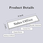 2" x 8" Personalized Office Aluminum Name Plates, Custom Elegant Name Plates - Image 4
